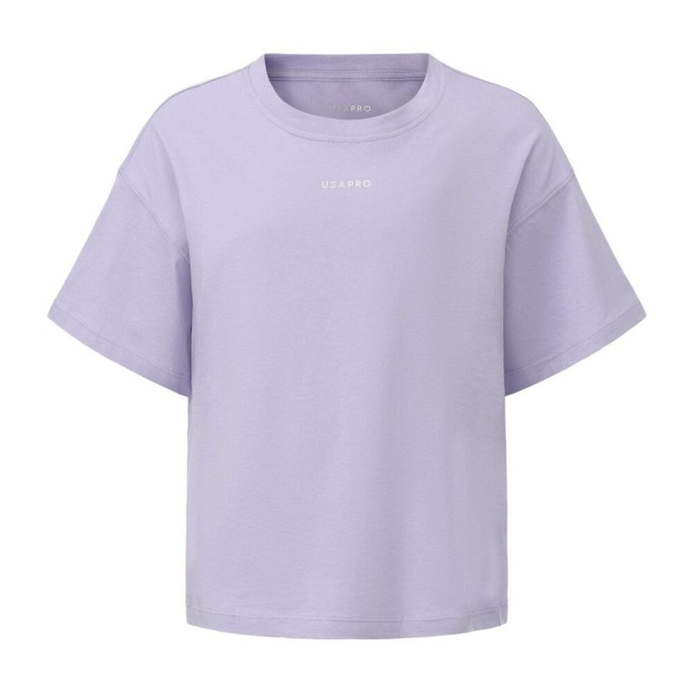 USA Pro Childrens/Kids Logo Boxy T-Shirt / Lilac
